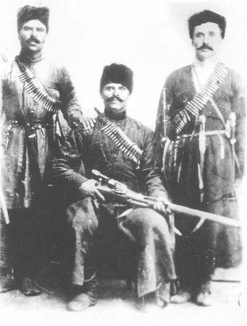 Участиники 3-ей Карачаевской сотни "Дикой дивизии" Карачаевцы, участники Дикой дивизии, Первая мировая война