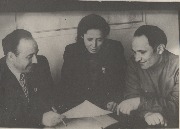 Писатели Боташев Исса, Байрамукова Халимат и Осман Хубиев