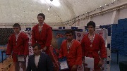Первенство СКФО по самбо в Нальчике проходившее в декабре 2013г . Спортсмен нашего клуба  Мамедханов Магомет (второй справа) занял 3-е место в весовой категории 70 кг. 